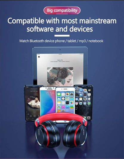 Lenovo HD200 Bluetooth Wireless Headphones – Noise Cancelling Over-Ear Gaming Headset with HiFi Stereo Sound & Microphone