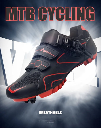 Professional Self-Locking Cycling Shoes Outdoor MTB Pedal Bicycle Shoes Non-Slip Sneakers Racing Road Speed Bike SPD Cleat Shoes