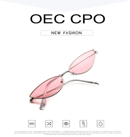 Cute Sexy Cat Eye Sunglasses Women Retro Small Black Red Pink Cateye Sun Glasses Female Vintage Shades For Women Party Glasses