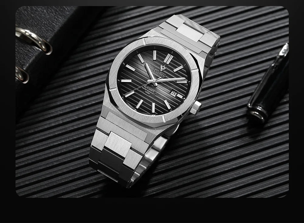 CADISEN Watch for Men Luxury Automatic Men Miyota 8215 Movement Sapphire Crystal 42mm Dial 100m Waterproof  Wristwatches C8200