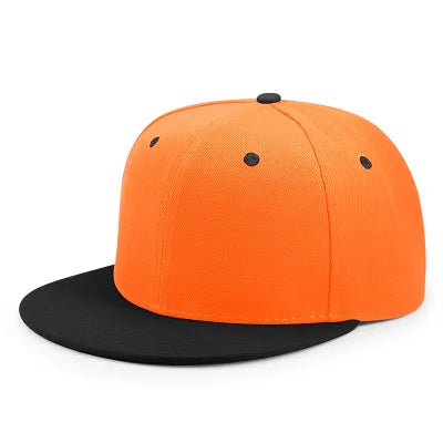 Wholesale 40 Colors Adjustable Flat Peak Snapback Caps Lady Fashion Polyester Plain Baseball Hat Men Hiphop Blank Sport Cap