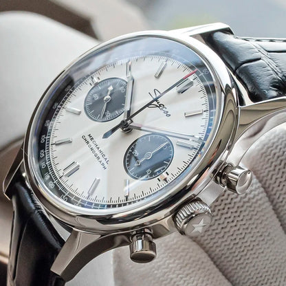 Limitovaná edícia oficiálnych pilotných mechanických hodiniek s chronografom ST19, originálne vojenské pánske náramkové hodinky s priemerom 40 mm, mechanické hodinky typu „Panda“