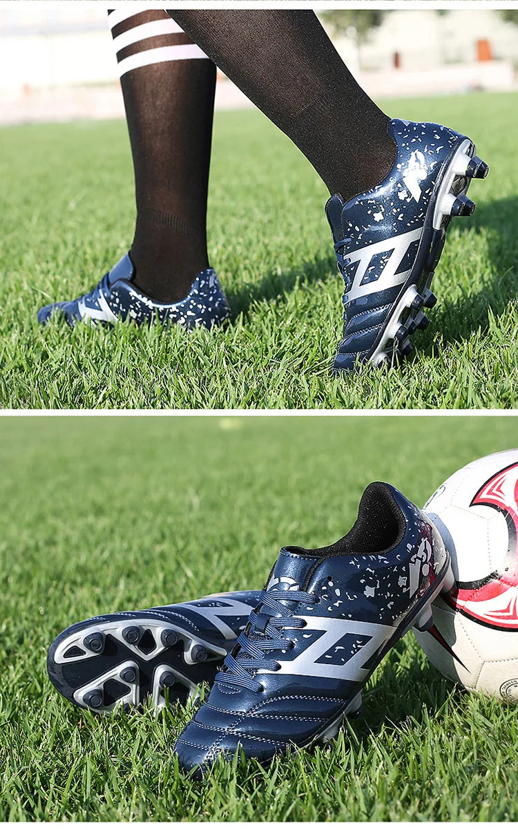 Chaussures de football athlétiques en cuir pour hommes, chaussures de football, entraînement de football, grande taille, haut, match sportif, nouveau