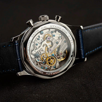 Limitovaná edícia oficiálnych pilotných mechanických hodiniek s chronografom ST19, originálne vojenské pánske náramkové hodinky s priemerom 40 mm, mechanické hodinky typu „Panda“