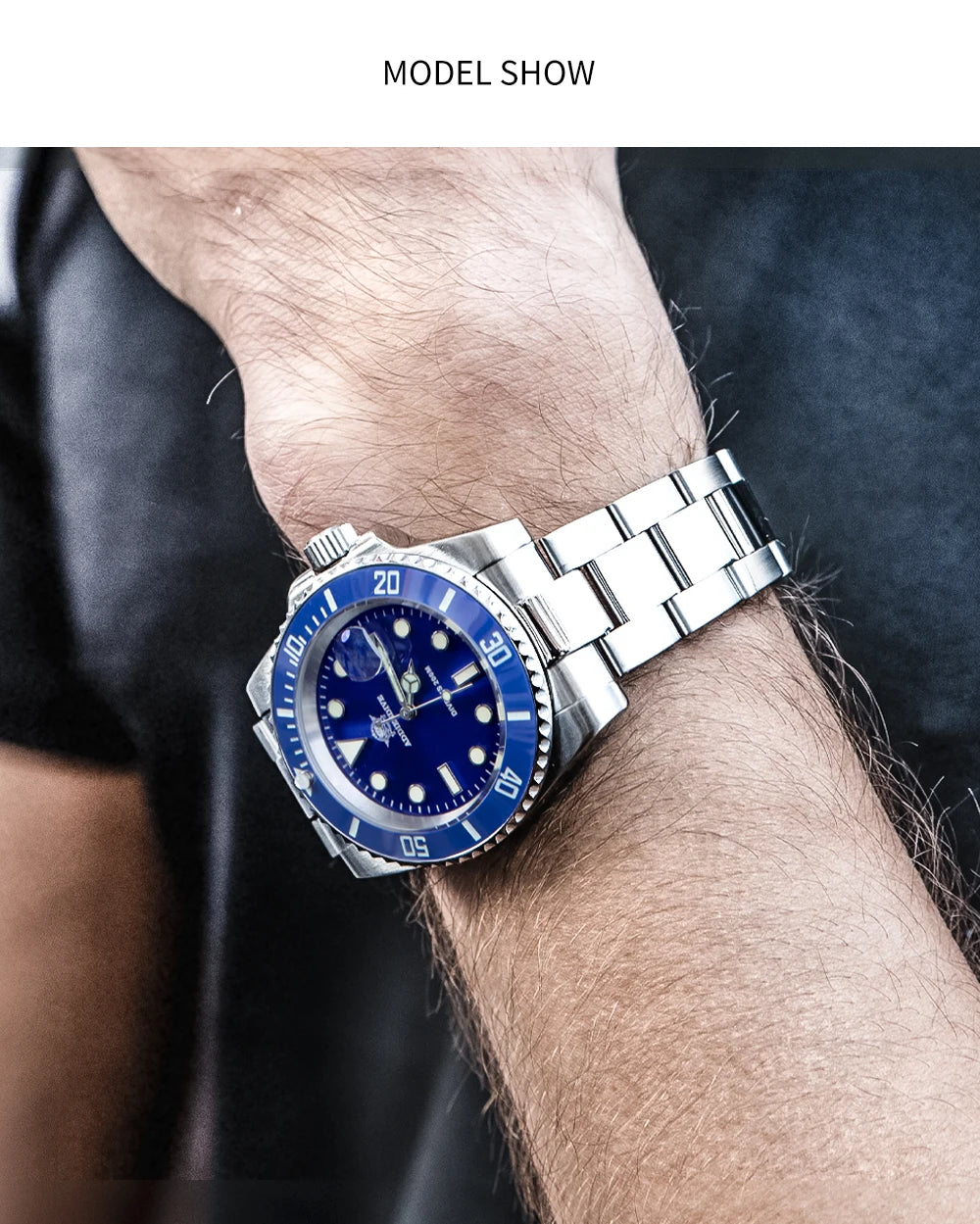 ADDIESDIVE Luxury Men's Watch Ceramic bezel BGW9 Super Bright Luminous Leisure Quartz Watch 200m Waterproof Outdoor Sports Watch