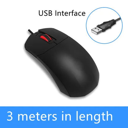 LINDO ZONE -pöytätietokoneen langallinen USB PS/2 -hiiri, erittäin pitkä 2M/3M johto 200CM/300CM, kannettavalle sopiva pidennetty langallinen hiiri
