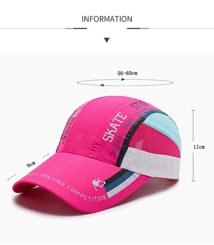New Summer Quick Drying Thin Breathable Baseball Cap Men Women Sport Outdoor Hiking Climbing Cycling Fishing Run Hat Bone
