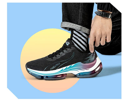 ONEMIX Men's Running Shoes Air Cushion Sneakers Breathable Mesh Outdoor Athletic Height Increase Walking Shoes Size EU 35-47