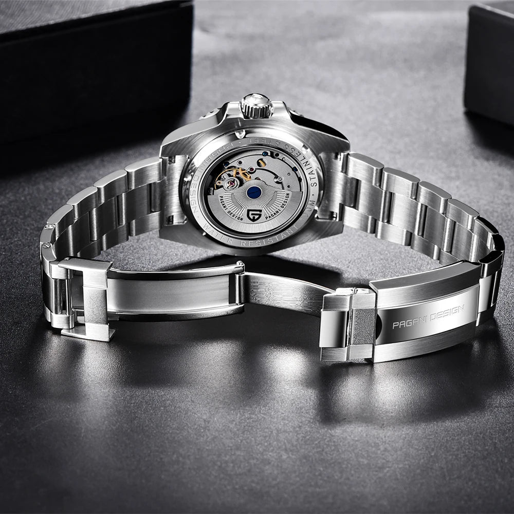 2026 Nuevo reloj mecánico de lujo para hombre PAGANI DESIGN, acero inoxidable, GMT, marca líder, cristal de zafiro, reloj para hombre