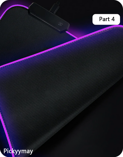 World Of Warcraft LED Backlight Gaming Mousepad Gamer Mousepads RGB Mouse Pad Non-Slip Rubber Deskmats Keyboard Desk Mat WOW