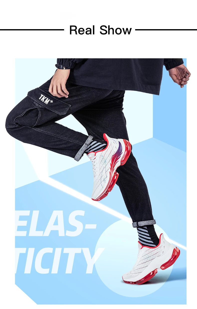 ONEMIX Men's Running Shoes Air Cushion Sneakers Breathable Mesh Outdoor Athletic Height Increase Walking Shoes Size EU 35-47