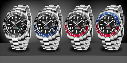 2026 Nuevo reloj mecánico de lujo para hombre PAGANI DESIGN, acero inoxidable, GMT, marca líder, cristal de zafiro, reloj para hombre