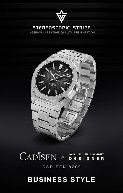 CADISEN Watch for Men Luxury Automatic Men Miyota 8215 Movement Sapphire Crystal 42mm Dial 100m Waterproof  Wristwatches C8200