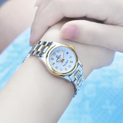 Reloj de pulsera mecánico para mujer de la marca CARNIVAL: modelo elegante, movimiento automático, cristal de zafiro, resistente al agua.