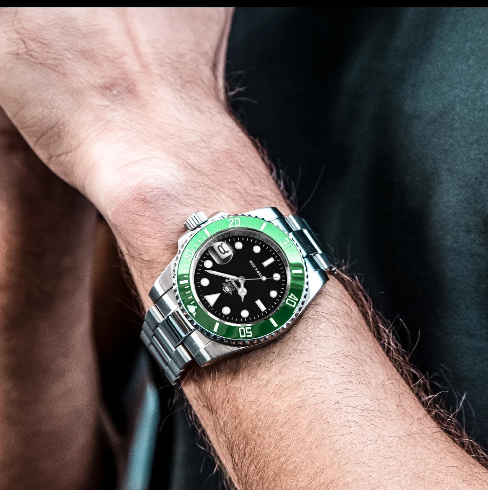 ADDIESDIVE Luxury Men's Watch Ceramic bezel BGW9 Super Bright Luminous Leisure Quartz Watch 200m Waterproof Outdoor Sports Watch