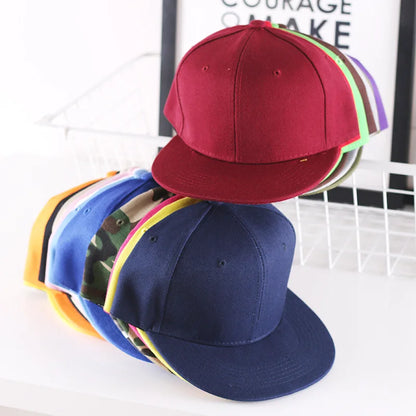 Casquette hip-hop unie pour homme, casquette snapback, casquettes de baseball pour femme, casquettes à visière plate ajustable, visières unies, pour garçons et filles, danse de rue