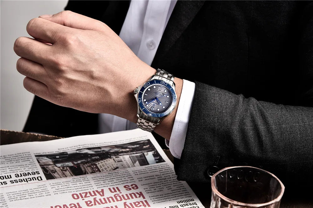 PAGANI DESIGN 2026 New V2 Waves 200M Taucheruhr für Herren, modische Luxus-Automatikuhr mit AR-Saphirglas, Herren-Armbanduhr