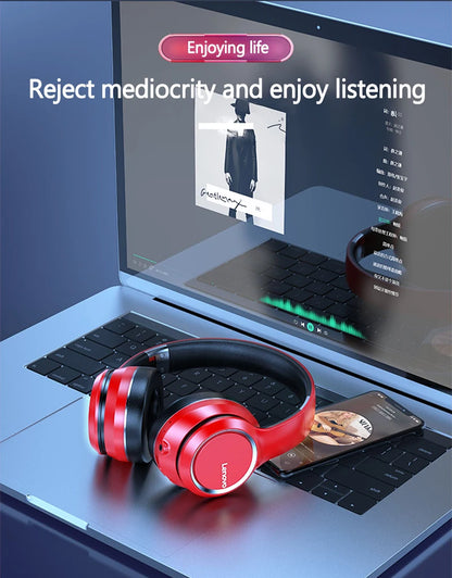 Cuffie Over-Ear Bluetooth Wireless Lenovo HD200 – Headset Gaming Stereo HiFi con Cancellazione del Rumore e Microfono