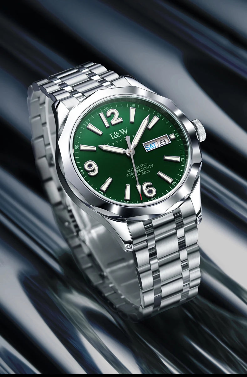 Luxury Tungsten Watch for Men 2024 New Japan SEIKO NH36A Movement Automatic Watches Men Sapphire Calendar Luminous Montre Homme