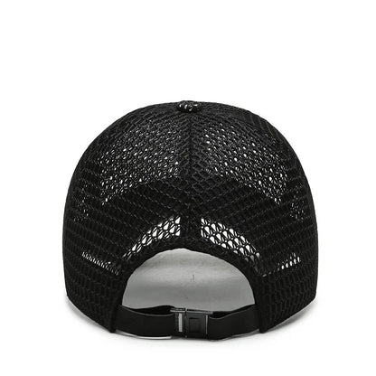 Summer Unisex Men Fishing Baseball Caps Women Breathable Mesh Snapback Hats Black Casual Sport Hats Cap