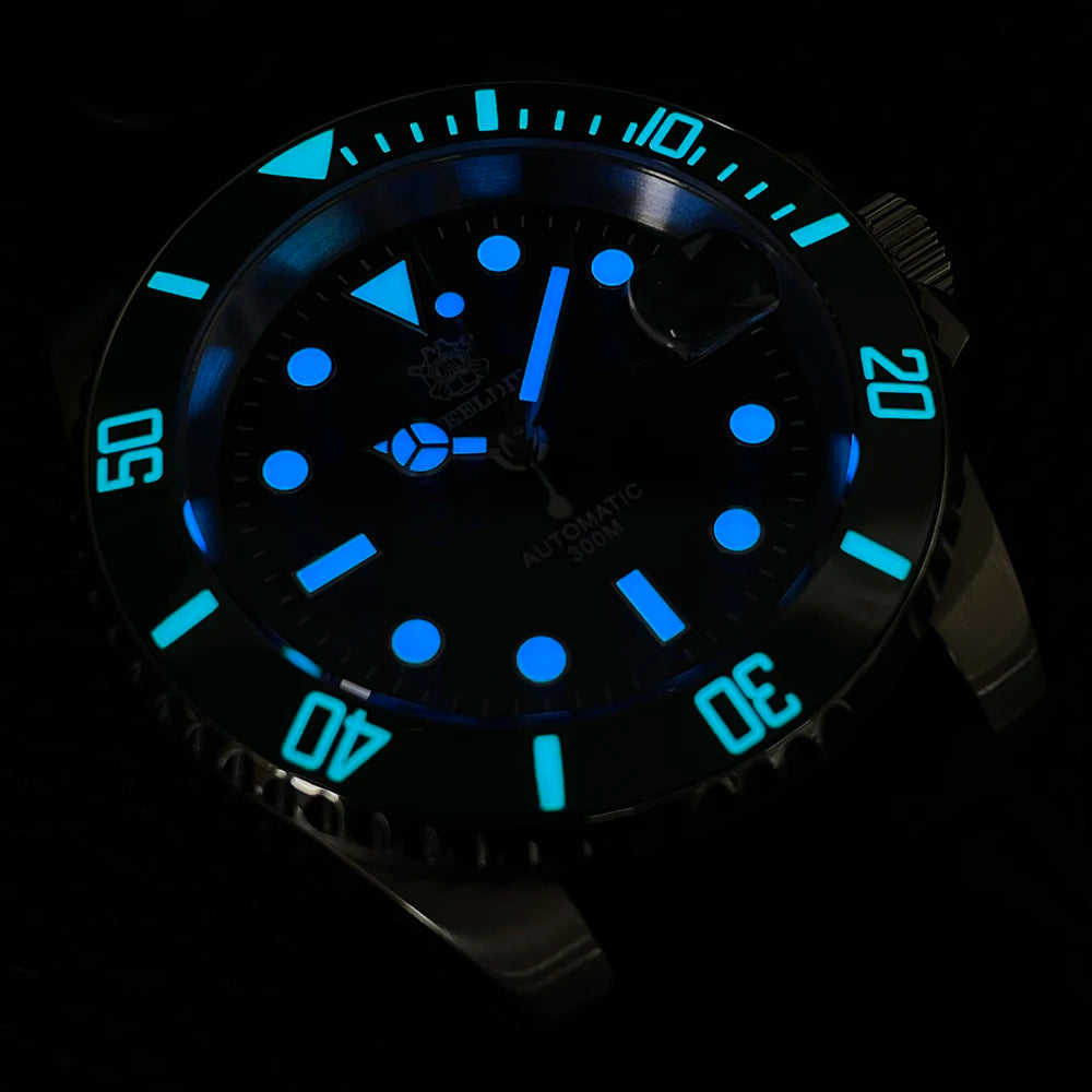 Steeldive Brand Watch SD1953 Water Ghost Diver Watch Men 300M Waterproof Sapphire Glass BGW9 Luminous NH35 Automatic Dive Watch