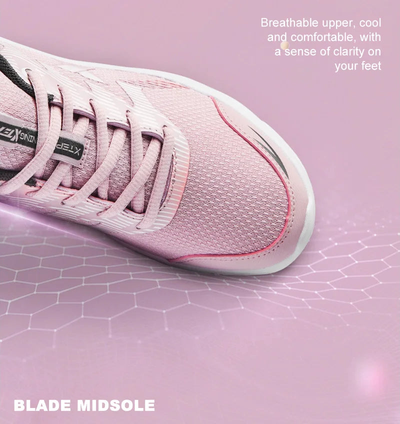 Xtep Women's Running Shoes New Fashion Lightweight Sneakers for Women Breathable Cushioning Sports Shoes Female 879318110073