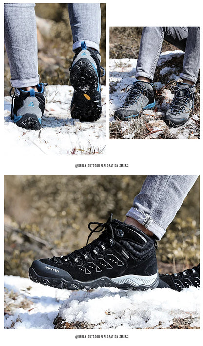HUMTTO New Hiking Shoes Men's Waterproof Outdoor Sneakers for Men Leather Women Walking Climbing Trekking Sport Man Boots Woman