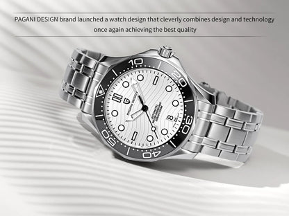 PAGANI DESIGN 2026 New V2 Waves 200M Taucheruhr für Herren, modische Luxus-Automatikuhr mit AR-Saphirglas, Herren-Armbanduhr