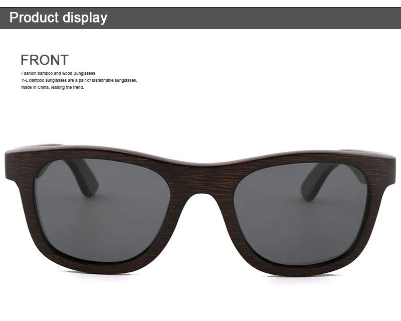 Handmade Natural  Bamboo Wooden Sunglass Fashion Polarized Sunglasses for Men Women's Shade Sun Glasses Wood Oculos De Sol