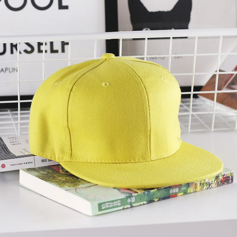 Casquette hip-hop unie pour homme, casquette snapback, casquettes de baseball pour femme, casquettes à visière plate ajustable, visières unies, pour garçons et filles, danse de rue