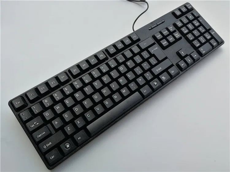 Spanish French Russian Arabic Letter Keycaps Keyboard Gaming Keyboard USB Wired 104 Keys for Computer