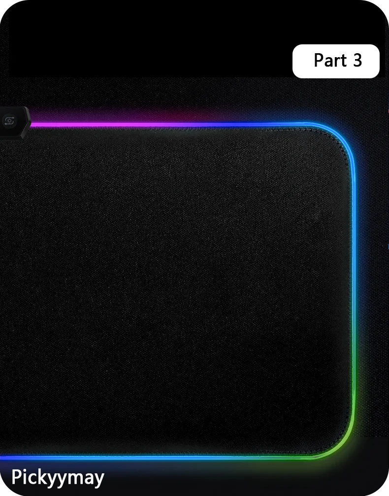 World Of Warcraft LED Backlight Gaming Mousepad Gamer Mousepads RGB Mouse Pad Non-Slip Rubber Deskmats Keyboard Desk Mat WOW