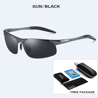 Classic Aluminum Magnesium Frame Sunglasses Polarized Men Military Goggles Anti-Glare Driving Glasses UV400 Oculos masculino