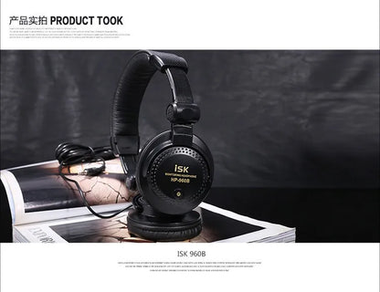 New ISK HP-960B headband headphone auriculares studio monitor dynamic stereo DJ headphones HD headset noise isolating earphone