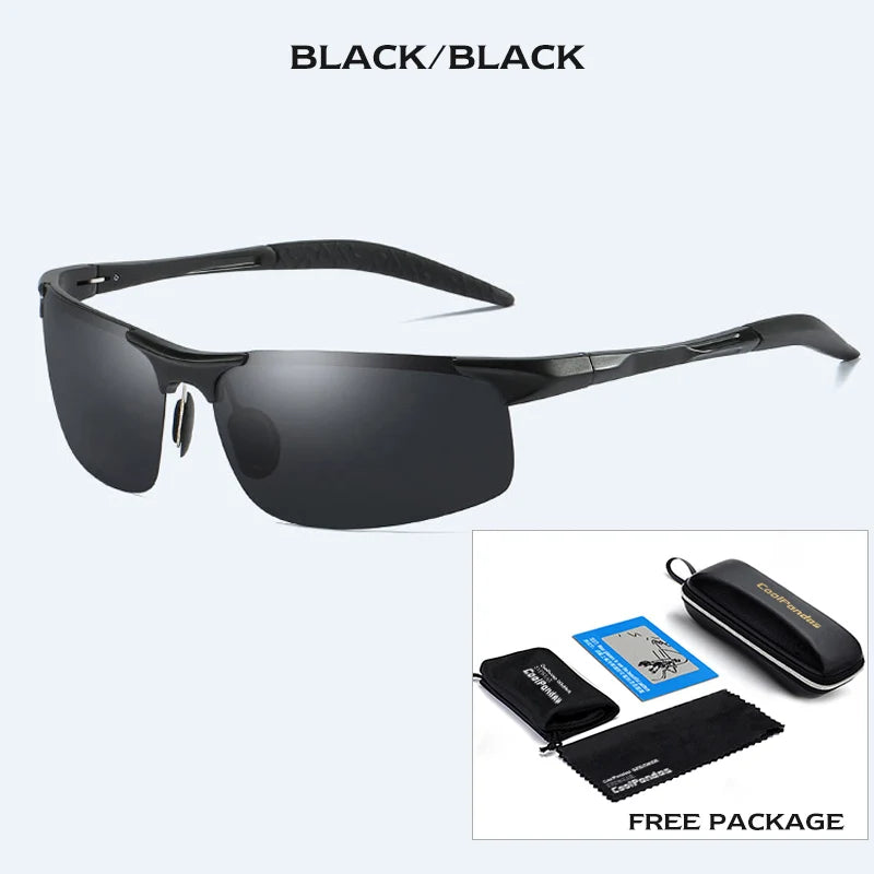 Classic Aluminum Magnesium Frame Sunglasses Polarized Men Military Goggles Anti-Glare Driving Glasses UV400 Oculos masculino