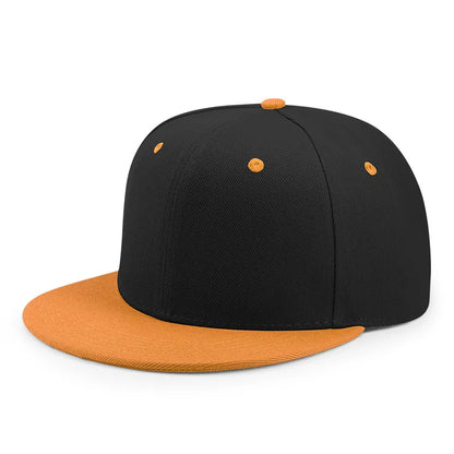 Wholesale 40 Colors Adjustable Flat Peak Snapback Caps Lady Fashion Polyester Plain Baseball Hat Men Hiphop Blank Sport Cap