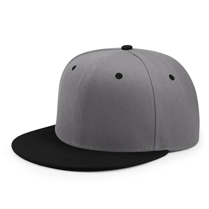 Wholesale 40 Colors Adjustable Flat Peak Snapback Caps Lady Fashion Polyester Plain Baseball Hat Men Hiphop Blank Sport Cap