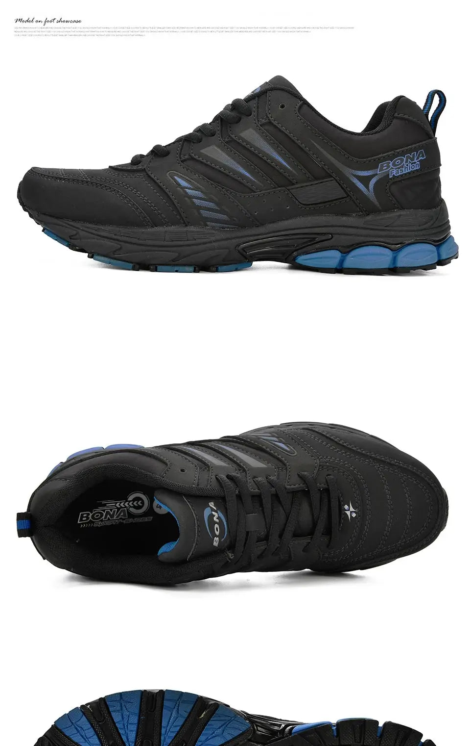 BONA Nový design Pánské boty Prodyšné Oblíbené pánské běžecké boty Outdoorové tenisky Sportovní boty Pohodlné