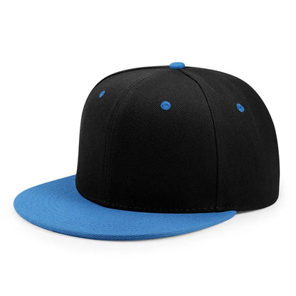 Wholesale 40 Colors Adjustable Flat Peak Snapback Caps Lady Fashion Polyester Plain Baseball Hat Men Hiphop Blank Sport Cap