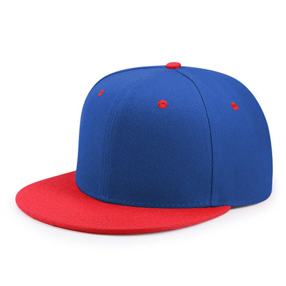 Wholesale 40 Colors Adjustable Flat Peak Snapback Caps Lady Fashion Polyester Plain Baseball Hat Men Hiphop Blank Sport Cap