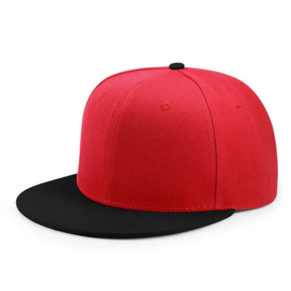 Wholesale 40 Colors Adjustable Flat Peak Snapback Caps Lady Fashion Polyester Plain Baseball Hat Men Hiphop Blank Sport Cap
