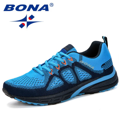 BONA Sneakers for Men, Sport Mesh Trainers, Lightweight Running Shoes for Women, Outdoor Athletic Shoes for Men