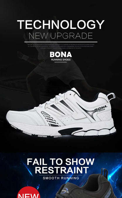 BONA Nový design Pánské boty Prodyšné Oblíbené pánské běžecké boty Outdoorové tenisky Sportovní boty Pohodlné