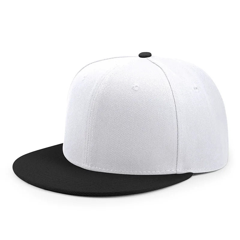 Wholesale 40 Colors Adjustable Flat Peak Snapback Caps Lady Fashion Polyester Plain Baseball Hat Men Hiphop Blank Sport Cap