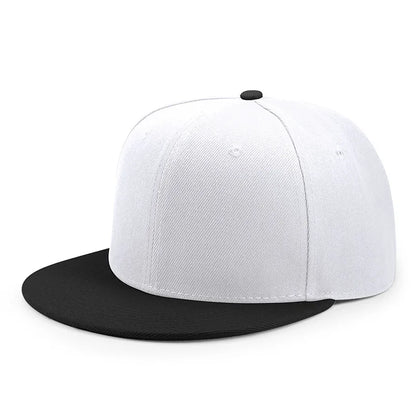 Wholesale 40 Colors Adjustable Flat Peak Snapback Caps Lady Fashion Polyester Plain Baseball Hat Men Hiphop Blank Sport Cap