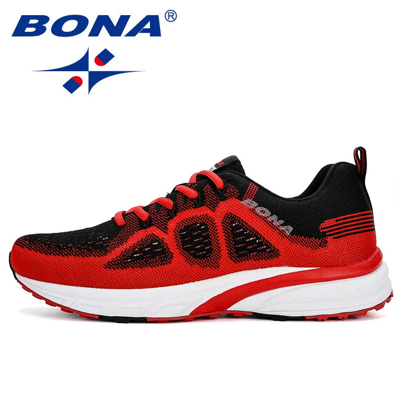 BONA Sneakers for Men, Sport Mesh Trainers, Lightweight Running Shoes for Women, Outdoor Athletic Shoes for Men