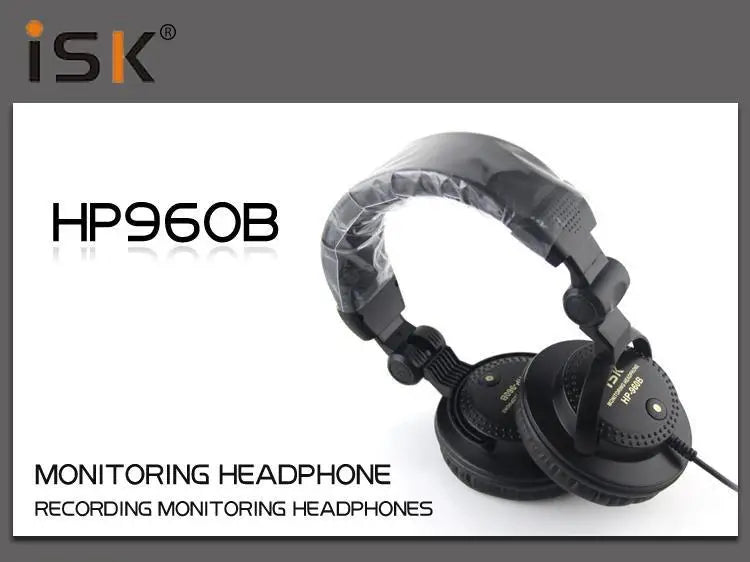 New ISK HP-960B headband headphone auriculares studio monitor dynamic stereo DJ headphones HD headset noise isolating earphone