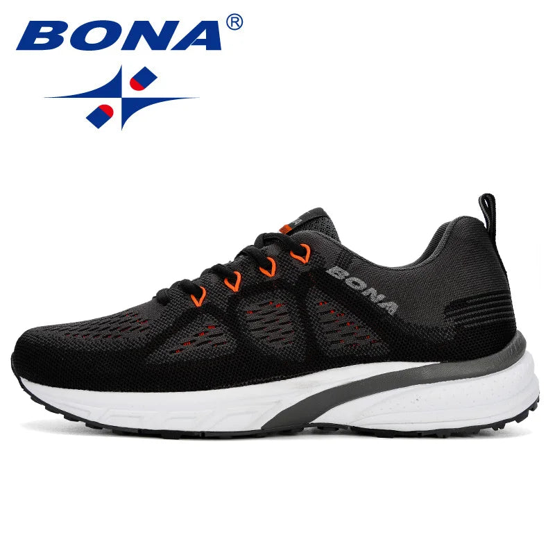 BONA Sneakers for Men, Sport Mesh Trainers, Lightweight Running Shoes for Women, Outdoor Athletic Shoes for Men
