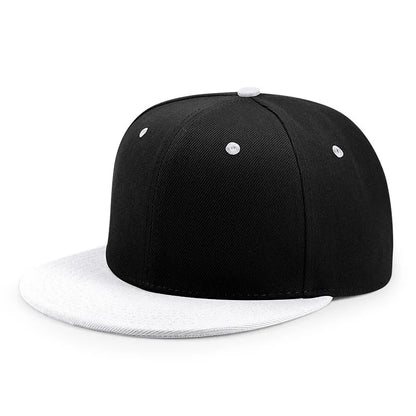 Wholesale 40 Colors Adjustable Flat Peak Snapback Caps Lady Fashion Polyester Plain Baseball Hat Men Hiphop Blank Sport Cap