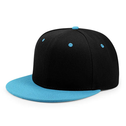 Wholesale 40 Colors Adjustable Flat Peak Snapback Caps Lady Fashion Polyester Plain Baseball Hat Men Hiphop Blank Sport Cap